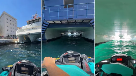 Pro&scaron;ao jet skijem ispod katamarana pa objavio video: 'More nije zabavni park za glupe turiste'