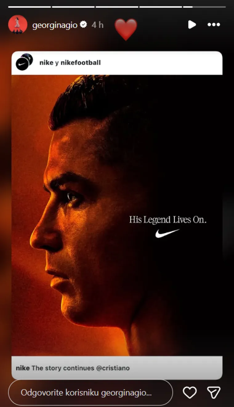 Georgina se oglasila nakon &scaron;to je Ronaldo napustio teren u suzama: Poslala snažnu poruku