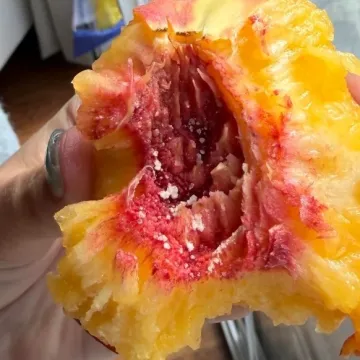 Naletjela je na nekakve bijele grudice u breskvi i zapitala se je li bilo pametno to pojesti