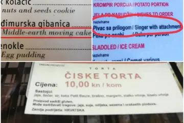 Izgubljeni u prijevodu: To &scaron;to na&scaron;i ugostitelji mogu napisati na cjenike nadma&scaron;uje sve komedije
