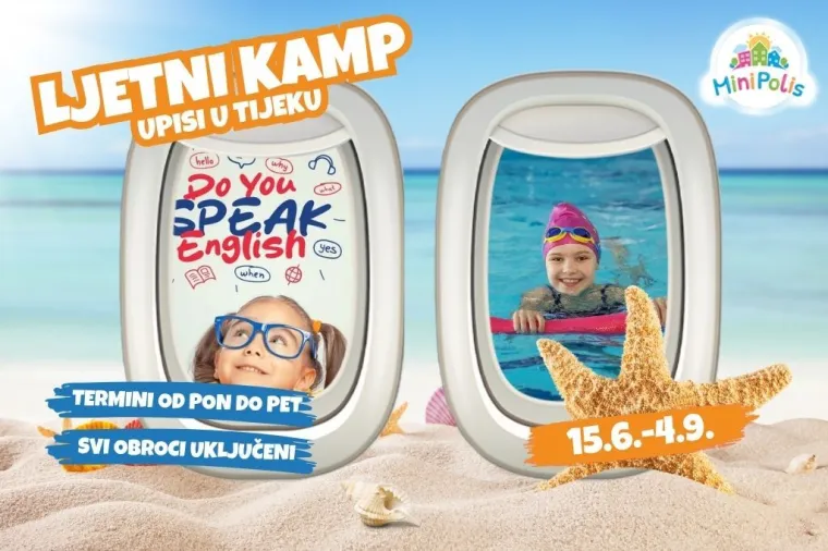 MiniPolis donosi Ljetni kamp s &scaron;kolom plivanja i engleskim jezikom, vodene atrakcije, besplatne večernje programe i petke rezervirane samo za djecu