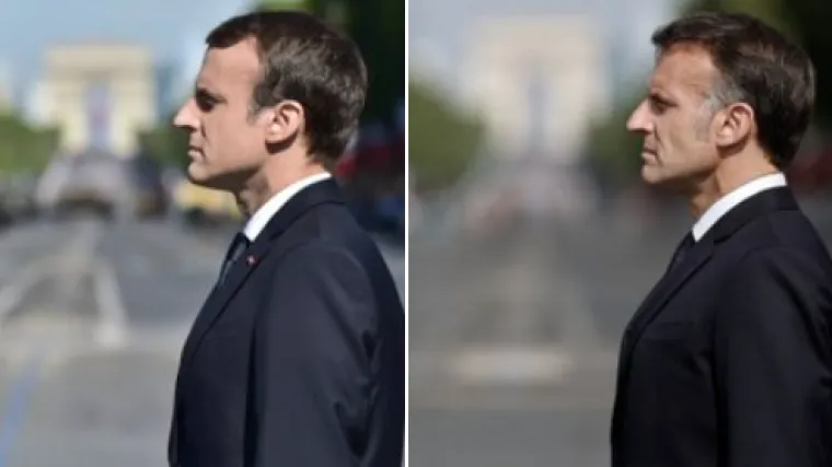 Isti trg, ista poza, devet godina razlike: Pogledajte Macronove fotografije o kojima svi pričaju