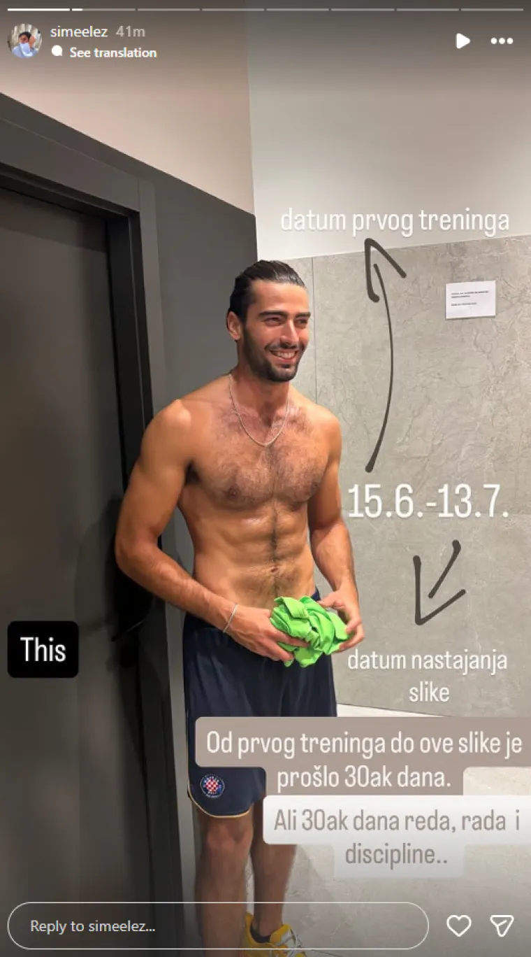 &Scaron;ime Elez pokazao isklesano tijelo i otkrio tajnu svoje nevjerojatne transformacije