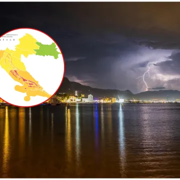 Upaljen crveni meteoalarm za hrvatsku regiju: Stiže grmljavinsko nevrijeme s tučom