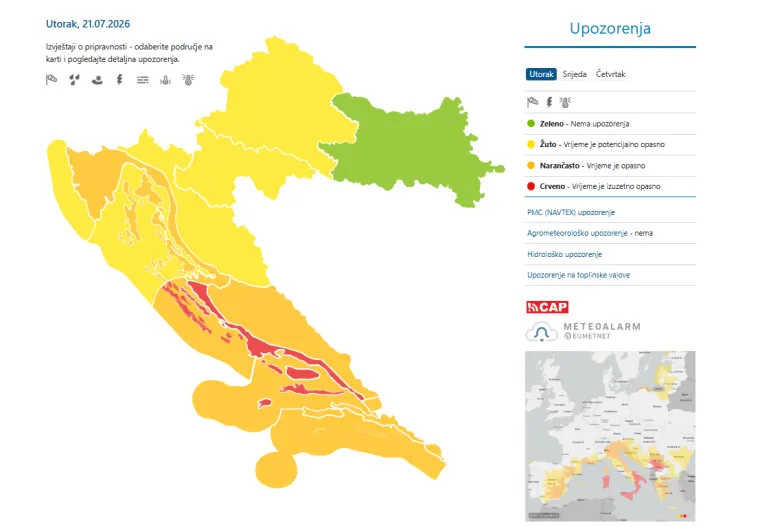Razina mora skočila vi&scaron;e od metra u par minuta! Stižu nevjerojatne snimke s hrvatskog otoka