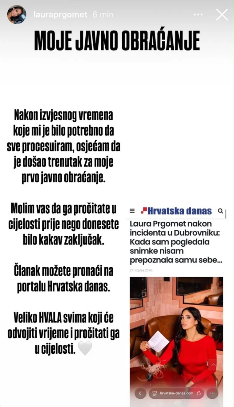 Laura Prgomet nakon skandala: 'Gledala sam osobu koju nisam mogla prepoznati'