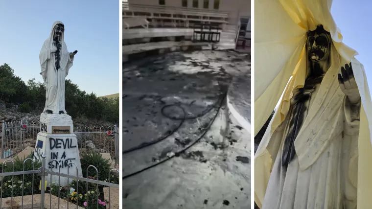 Užas u Međugorju: I&scaron;arani kipovi Gospe, osvanule skandalozne poruke! Zapaljen i vanjski oltar