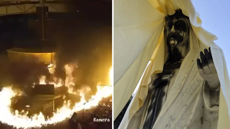 Vjernike u Međugorju &scaron;okirali prizori: Evo &scaron;to je sve vandal napisao i kako je zapalio vanjski oltar
