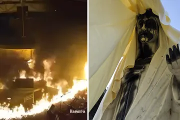 Vjernike u Međugorju šokirali prizori: Evo što je sve vandal napisao i kako je zapalio vanjski oltar