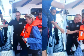 Drama na Dunavu: Nasukao se kruzer zbog niskog vodostaja, policija evakuirala 238 ljudi