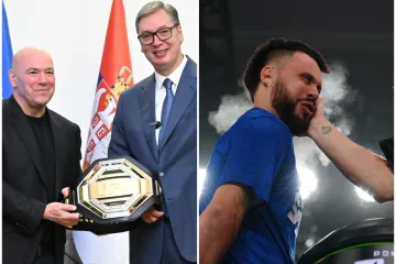 UFC stigao u Srbiju, a dočekale ih gusle: Vučić dobio pojas, no prvi su na rasporedu - &scaron;amari