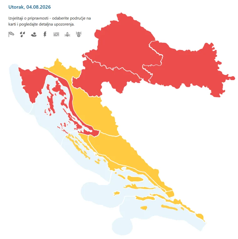 Čeka nas pakleni dan: Četiri regije pod crvenim alarmom, a najgore tek dolazi!