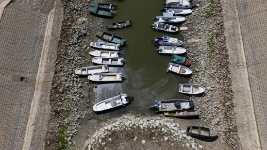 &Scaron;okantne snimke iz Vukovara: Dunav nestaje pred očima, čamci ostali na suhom