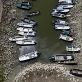 &Scaron;okantne snimke iz Vukovara: Dunav nestaje pred očima, čamci ostali na suhom