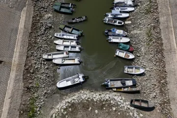 Šokantne snimke iz Vukovara: Dunav nestaje pred očima, čamci ostali na suhom