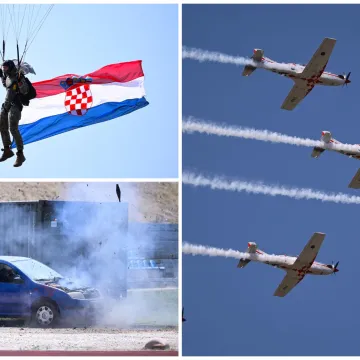 Spektakularni prizori na nebu iznad Knina: Vojska i policija demonstrirala svoju moć