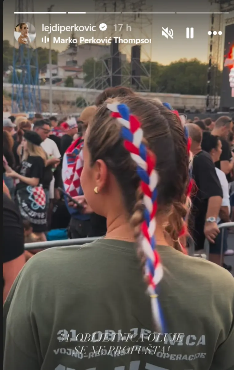Lejdi Perković pokazala kako je bodrila strica na koncertu: Jedan detalj svima zapeo za oko