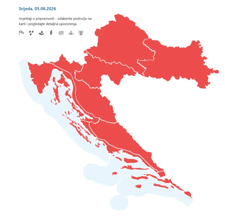 Hrvatski grad prži se na gotovo 40&deg;C! Pogledajte ove temperature