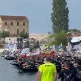 Tisuće navijača, 31 posada i 23 kilometra: Pogledajte start Maratona lađa