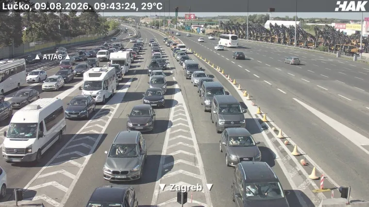 Gužve na cestama prema moru: Zbog dvije nesreće na A1 stvaraju se kolone