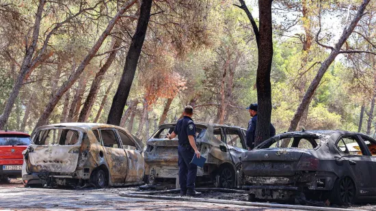 Požar u Segetu Donjem: Potpuno izgorjela tri vozila, vatrena stihija zahvatila i borovu &scaron;umu