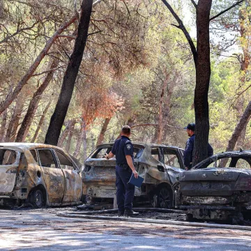 Požar u Segetu Donjem: Potpuno izgorjela tri vozila, vatrena stihija zahvatila i borovu &scaron;umu