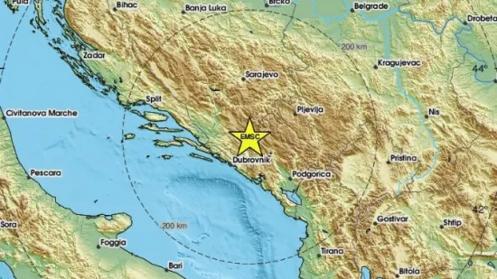 Potres kod susjeda osjetio se i u Dubrovniku: 'Probudio me'; ' Vibracija kroz cijelu kuću'