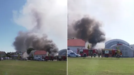 Eksplozija izazvala požar u Varaždinu, nad gradom se nadvio gusti crni dim