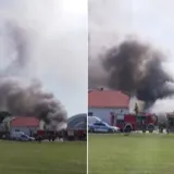 Eksplozija izazvala požar u Varaždinu, nad gradom se nadvio gusti crni dim