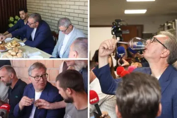 Malo rakije, malo vina, kruha i soli i sve pod budnim okom kamera: Ovako Vučić jug Srbije