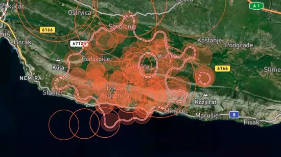 Satelit snimio razmjere požara kod Omi&scaron;a: U samo tri sata zabilježeno čak 200 žari&scaron;ta