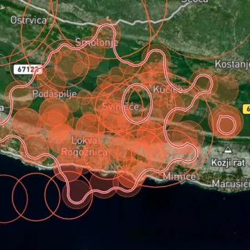 Satelit snimio razmjere požara kod Omi&scaron;a: U samo tri sata zabilježeno čak 200 žari&scaron;ta