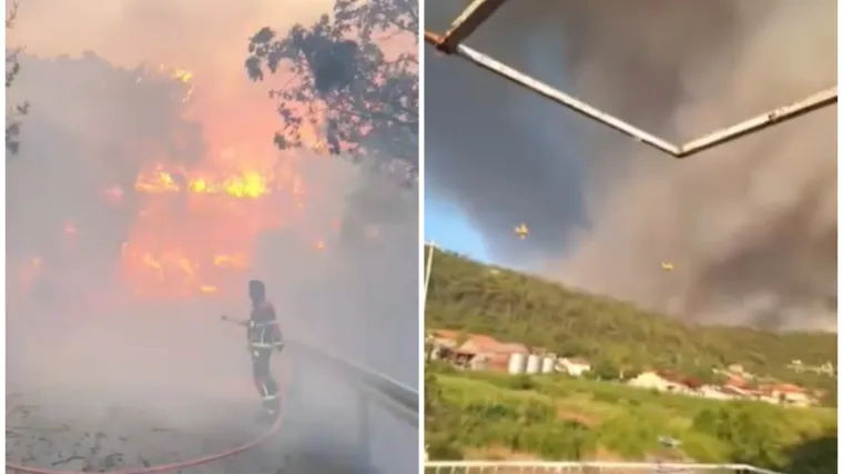 Ogroman požar na Pelje&scaron;cu! Vatrogasni zapovjednik: 'Ponegdje su kuće u opasnosti'