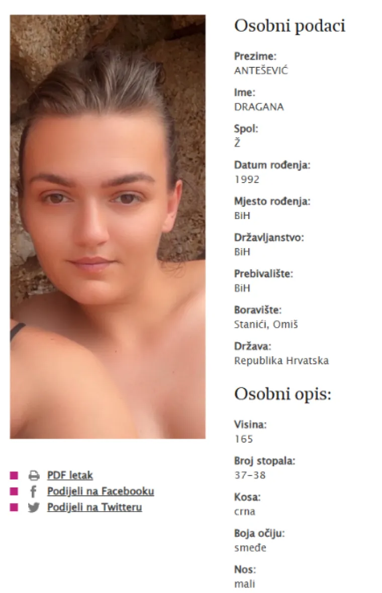 Ovo je žena koja je nestala tijekom požara u Omi&scaron;u: Policija objavila detalje