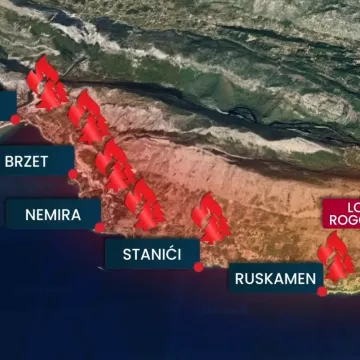 U dva sata stradao je skoro cijeli dio omi&scaron;kog područja: Ovako se &scaron;irila vatrena linija