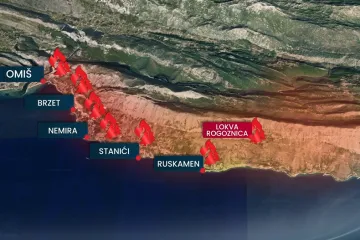 Evo kako je krenuo sinoćnji požar kod Omiša: Orkanska bura u kratkom roku proširila vatru