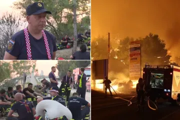 Pred vatrogascima je duga noć. Zapovjednik: 'Prognoza nije dobra, vjetar bi mogao aktivirati požar'