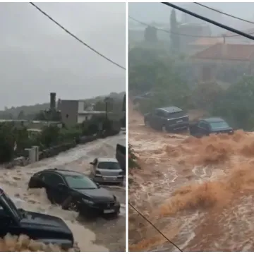 Drama na popularnom grčkom odredi&scaron;tu: Bujice na cestama, turisti ostali odsječeni, ženu udario grom