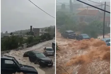 Drama na popularnom grčkom odredi&scaron;tu: Bujice na cestama, turisti ostali odsječeni, ženu udario grom