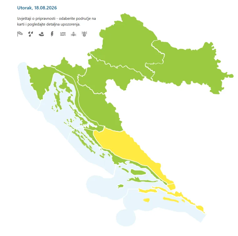 Pljuskovi natopili dijelove Hrvatske: Evo gdje je palo najvi&scaron;e ki&scaron;e! Danas prijete olujni udari bure
