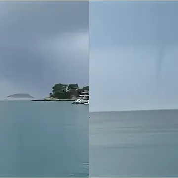 Pogledajte prizore s Korčule: Oluja donijela snažan vrtlog iznad mora