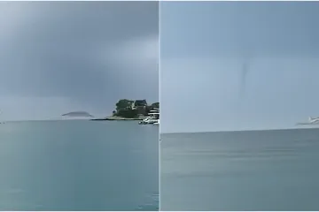 Pogledajte prizore s Korčule: Oluja donijela snažan vrtlog iznad mora