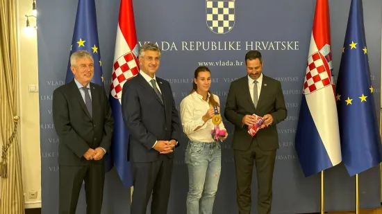 Premijer Plenković primio Saru Kolak i Marina Bloudeka: 'Ovo je poticaj mladima da se bave atletikom'