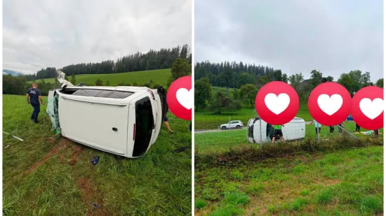 Put prema M&uuml;nchenu pretvorio se u intervenciju: Troje djece izvukli su iz prevrnutog auta