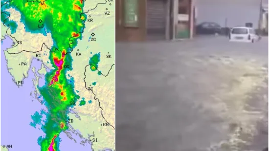 Snažno nevrijeme pogodilo Kvarner i Istru! Rijeka pod vodom, fronta ide prema ostatku zemlje