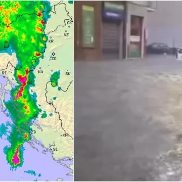 Snažno nevrijeme pogodilo Kvarner i Istru! Rijeka pod vodom, fronta ide prema ostatku zemlje