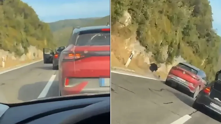 Snimka &scaron;okirala građane! Kod Labina izi&scaron;ao iz auta i krenuo na drugog vozača. A onda je ovaj dao po gasu...