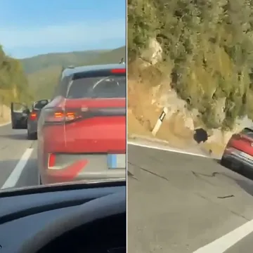 Snimka &scaron;okirala građane! Kod Labina izi&scaron;ao iz auta i krenuo na drugog vozača. A onda je ovaj dao po gasu...