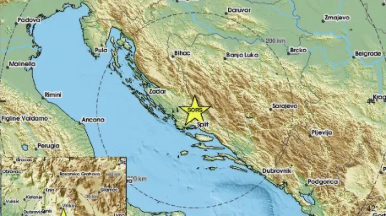 Potres nedaleko Splita: 'Vrlo neugodno'
