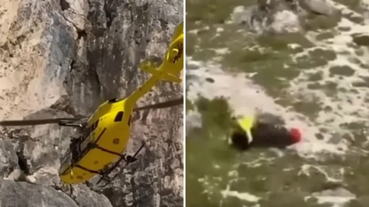 Pogledajte dramatičan video: Helikopter se približio, a onda su ljudi nestali niz provaliju